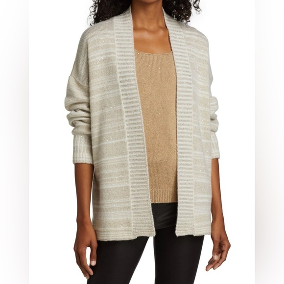 Saks Fifth Avenue Sweaters - SOLD OUT Saks Fifth Avenue Cardigan Sweater with Shawl Collar and Ribbed Knit